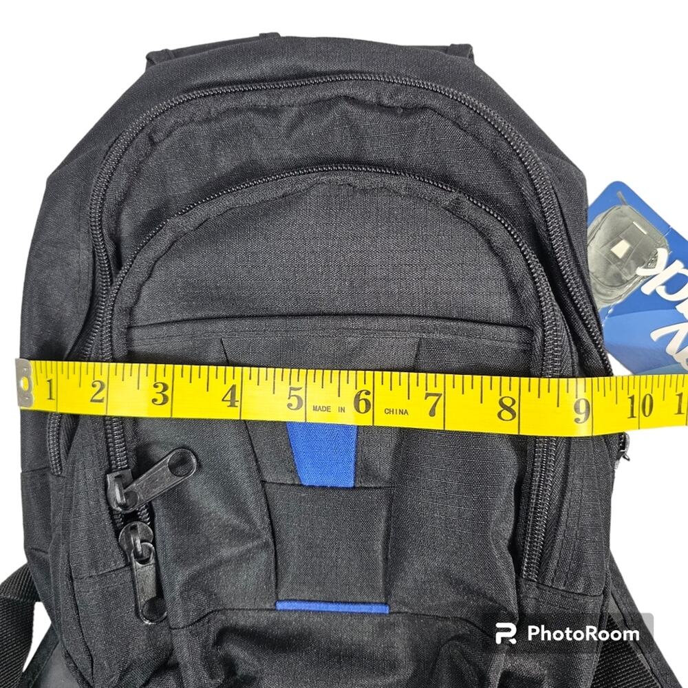 Optimum Black / Blue Day Pack Small Backpack NWT - Picture 6 of 9